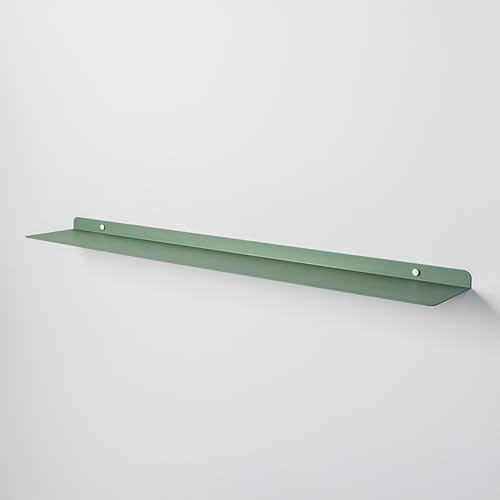 Steelnovo | Zeno, Mensola da Parete in Metallo Verniciato, Mensola da Muro Portaoggetti, 100x3x15 cm, Colore Verde, Design Minimal e Moderno, Scaffale da Muro, Made In Italy