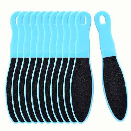 Batheidon 12 stycken förhårdnadsfilar fotfil set dubbelsidig, 16 x 3,5 cm fotspals för borttagning av förhårdnader, återanvändbara fotfilar för torra spruckna fötter, våta och torra