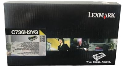 Lexmark C736H2YG C736, X736, X738 Tonerkartusche 10.000 Seiten, gelb