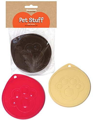 Rosewood Pet Products Small Pet Food 3 Can Covers., Clear