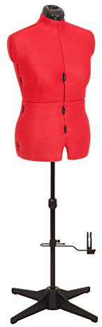 Verstellbare Schneiderpuppe Rot 8-Teilige | Mittel (M) [Größe EUR 44 bis 50]