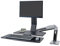 Ergotron WorkFit-A Single LD with Worksurface+ - Stand (tray, articulating arm, desk clamp mount, pivot) for LCD display / keyboard / mouse - black, polished aluminium - screen size: up to 24