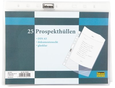100 (4x 25) Prospekthüllen DIN A5 starke 60my / glasklar
