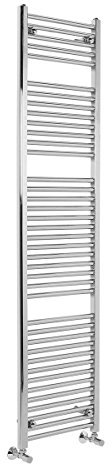 Warmehaus Contemporary Bathroom Straight Heated Towel Rail Radiator Rad 1800 x 450 Chrome