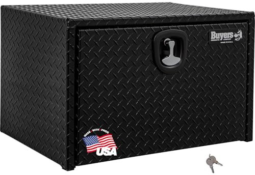 Buyers Products - 1725103 Unterboden-Truck-Werkzeugkasten, schwarzes Diamantprofil Aluminium, 18 x 18 x 30 Zoll