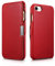 Mobiskin Hülle kompatibel mit Apple iPhone SE 2022 5G, iPhone SE 2020, iPhone 8, iPhone 7, 4.7 Zoll, Handyhülle mit echtem Leder, Case, Schutzhülle, dünne Handy-Tasche, Slim Cover, Rot