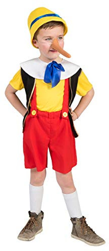 Generique Costume da burattino bugiardo per bambino 6/8 anni (116/128)