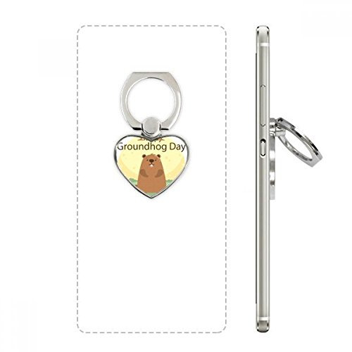 DIYthinker USA und Kanada Groundhog Day Februar Herz-Handy-Ring Stehen Halter Halterung Universalstütze Geschenk