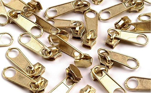 Schnoschi 15 Zipper Gold passend für endlos Reißverschluss mit 3 mm Laufschiene