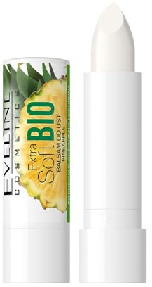 Eveline Cosmetics Extra Soft Bio Pineapple Lip Balm with Shea Butter - Deep Moisturizing and Soothing Formula for Dry, Chapped Lips - Enriched with Vitamins A & C