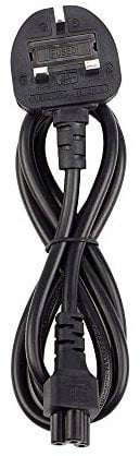 AJP® New C5 Cloverleaf Power Cord 3 Pin Mains Cable Lead UK Type Plug for Laptop Adapter Charger For Acer Dell HP Compaq Sony Vaio Toshiba Lenovo Samsung Asus Microsoft MSI Razer Huawei Chromebooks