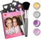 ZMILLA® BIO Glitzer Tattoo Set Kinder (4 Farben | 52 Schablonen) Für Mädchen | Glitzertattoos mit extra großen Dosen (Je 3g) - Inkl. 2 Pinsel & Kleber | Biologisch abbaubarer Glitzer