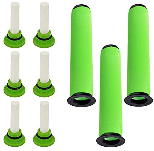 SPARES2GO Washable Dirt Bin Stick Filters + Fresheners for Gtech AirRam Mk2 K9 Cordless Vacuum Cleaner