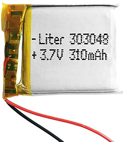 Akku 303048 LiPo 3.7V 310mAh 1.147Wh 1S 5C Liter Energy Battery Lithium Polymer Batterien Schutzplatine für Elektronik Wiederaufladbar - Nicht geeignet für Funksteuerung 50x30x3mm (310mAh|303048)