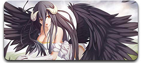 MouseMat OverLord 900x400mm Anime Mouse Pad, keyboard mouse mats, Extended XXL Large Professional Gaming Mouse Mat with 3mm-Thick Rubber Base, for Desktop PC, R