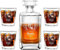Maverton Whiskey Karaffe + 4 / 6er Whiskygläser Set mit Gravur - 700ml Whisky Dekanter - Geschenk zum Geburtstag für Männer - Bruder