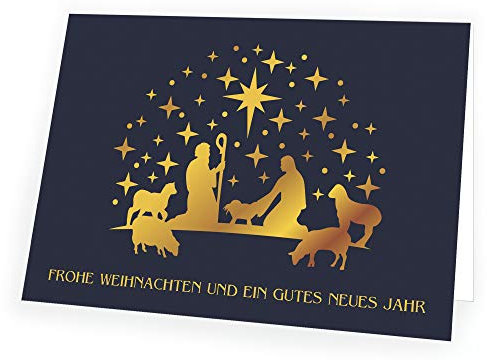 Seelenzauber Hochwertige Weihnachtskarte Heilige Familie mit passendem Umschlag 1x Karte 1x Umschlag
