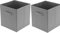 Trintion 2 Pcs Cubes Storage Boxes 27x27x28cm Foldable Square Storage Basket with Handle Folding Box Collapsible Organiser for Kallax Wardrobe Cabinet Chest Home Organization(Gray)