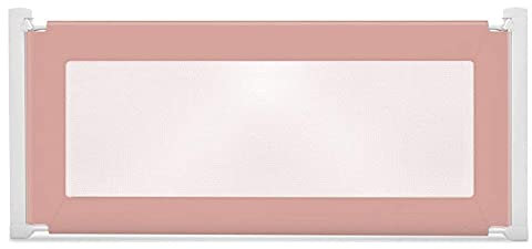 NMDCDH Klappbare Laufgitter und tragbare Babybettschiene Bettschutz, extra breit 150-220 cm, 80 cm Höhe, pink (Größe: 2,0 m)