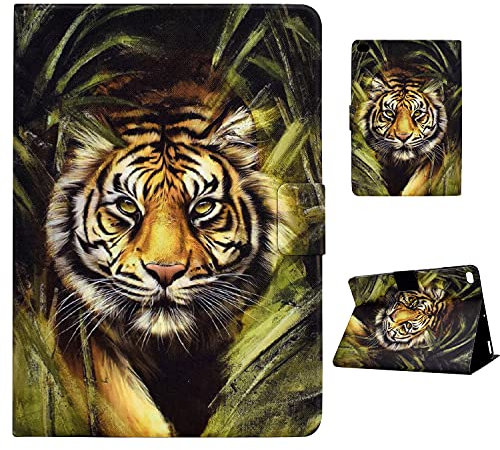 Rosbtib Custodia per iPad 9.7 2018 6a Generazione/2017 iPad 5a Generazione Custodia Protezione Pelle PU Supporto Flip Cover con Auto Sonno/Sveglia per iPad 9,7 pollici/Air 2/Air, Tigre