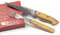 Eagle U-Grip - Steakmesser Set mit Steakgabel - Voll-Damaststahl 108 Lagen/Heftschalen: Olivenholz aus Süditalien