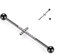 hengkaixuan 14G Industrie-Piercing-Schmuck Schwarzer Chirurgenstahl Industrial Barbell 38 mm langer Gerüststab Industrial Bar mit Kreuz CZ gepflasterter Knorpelohrring Helix Barbell für Damen Herren