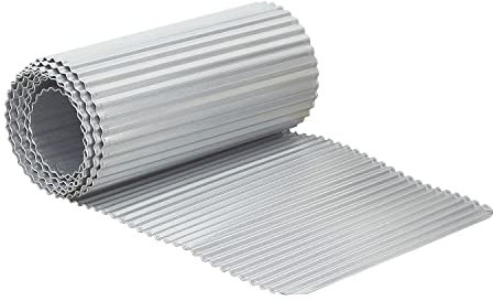 Gardzen Landscape Edging, Corrugated Metal Garden Edging, Lawn Garden Edging Border for DIY Flower Bed (Slive, 10In x 10Ft)