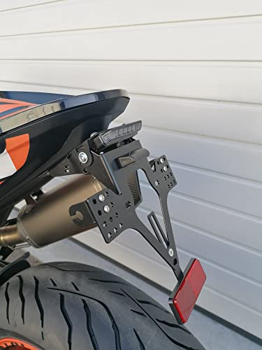 Kennzeichenhalter GroFaTec EVO Slim für KTM 790 Duke / 890 Duke/R Bj 2018-2022 Nummernschild Rücklicht Träger Halter kurzes Heck Heckumbau 790duke 890duke