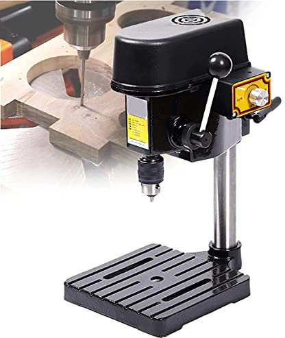 Trapano A Colonna Da Tavolo, Trapano Da Banco A Velocità Regolabile 0-5000 Giri/Min, Corsa Regolabile Da 100W DC, Motore In Rame Puro, Trapano A Mano per L'industria Domestica