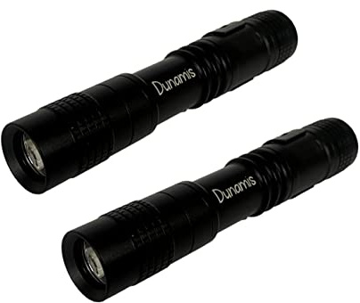 Dunamis Exousia LED Battery Powered Pocket Pen Torch, Medical/Tactical Torch, Hand Flashlight, Waterproof Small Mini Pocket Torch (2 Pack Small Torches)
