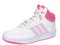 adidas Unisex Kinder Hoops Mid Shoes Schuhe, Cloud White/Orchid Fusion/Lucid pink