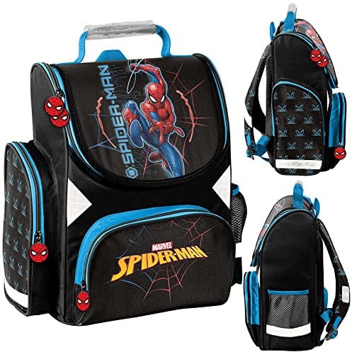 PASO SP23PA-525, Schulrucksack SPIDER MAN, Multicolor, Black And Blue