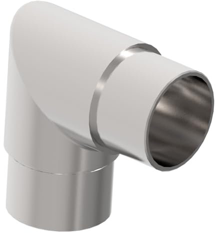 Sellon24® Edelstahl Handlauf Konfigurator 42,4 Treppe Zubehör Wandhandlauf Handlaufhalter Halterung Verbinder Eckbogen Rohr Edelstahlrohr Steckfitting V2A Geländer geschliffen Wand SET