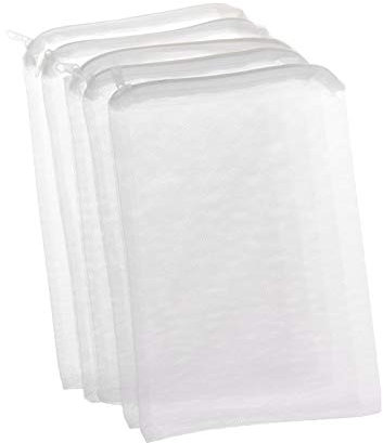 5er-Pack Aquarium-Filterbeutel Wiederverwendung Netzbeutel Biochemischer Wasserfilter Biologische Filtration Für Fische Für Tank Boden Filte Aquarium Heizung Licht Thermometer Pflanzen Luftpumpe
