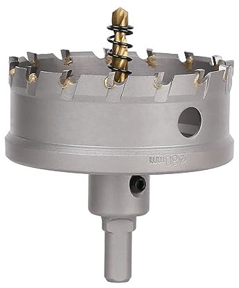 Vearter TCT Hole Saw, 80mm Carbide Bit with Pilot Drill, Cutter for Hard Metal, Stainless Steel, Mild Steel, Aluminium Alloy, Copper, Iron, Plastic and Fiberglass