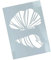 Schablone Muschel Duo - Wandschablone Stencil Muschelschablone Malschablone - Malerei Küche Badezimmer Deko Meer Urlaub Scrapbooking - zAcheR-fineT (DIN A6)