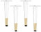 4 Furniture Feet Iron Table Metal Legs White Gold Furniture Risers Furniture Legs Straight Cone Tube with Screw Desk Legs Accessories Replacement,Couch Legs,Sofa Bed Legs,Cabinets Feet (12cm)