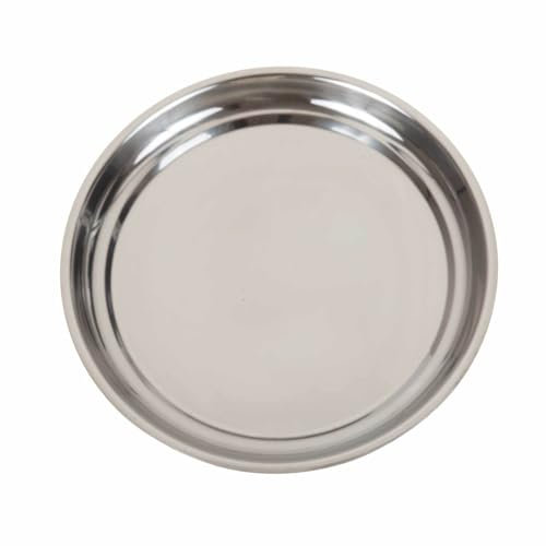 SIDCO Serviertablett Edelstahl Servierplatte Tablett Dekoteller Sevierteller Ø 31 cm