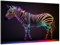 DARO Design - Wand-Bild 6mm HDF 30x20 cm Neon Zebra - Wand-Deko Bilder Wohnzimmer