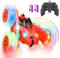 SGILE Stunt Car, Double Sided 360 Flips RC Car with Sides Light Strip, Headlights, 2.4Ghz Remote Control, Rechargeable Kids Toy for Boys Girls Birthday Gift, Red