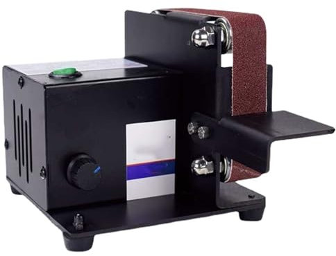 KHZKHC Affilacoltelli Elettrico Professionale, Mini Levigatrice a Nastro, Rettificatrice Elettrica per Lucidatura Fai Te, velocità 13000 Giri/Min, Smerigliatura/Lucidatura/Rimozione della Ruggine