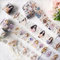 4 Rollen Washi Tape Sticker Set，Mädchen Aesthetic Scrapbook Stickers PET Tapes Transparente Aufkleber für Bullet Journal Accessories, Journaling Accessories etc Fotoalbum DIY(Girl's Sticker 2)