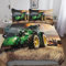 PAZZK Traktor Bettwäsche Set ; Bettbezüge Mit 3D Muster; Für Jungen Mädchen Atmungsaktive Microfaser Bettbezug Mit Reißverschluss Und Kissenbezug Single (135x200cm)