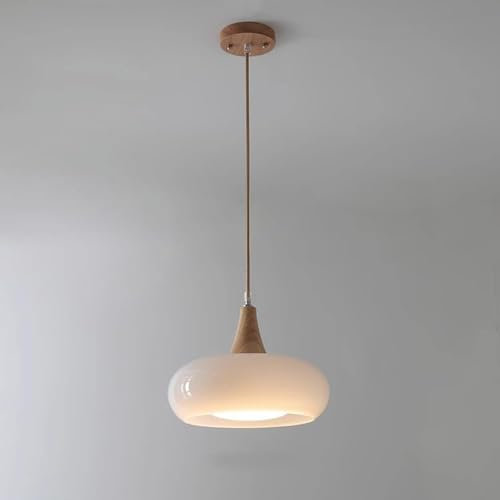 BFFGKGL Vintage Japonais Verre de Lait Cuisine île Suspension Minimaliste Moderne Orange Chambre Lampe Suspendue créativité Nordique Table à Manger Lustre pour Salle à Manger Salon Rural