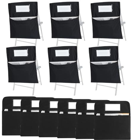 Large Student Chair Pockets - Back of Chair Organizer for Classroom, Kindergarten & Home - 16.14 x 19.68 (12) with Name Tag