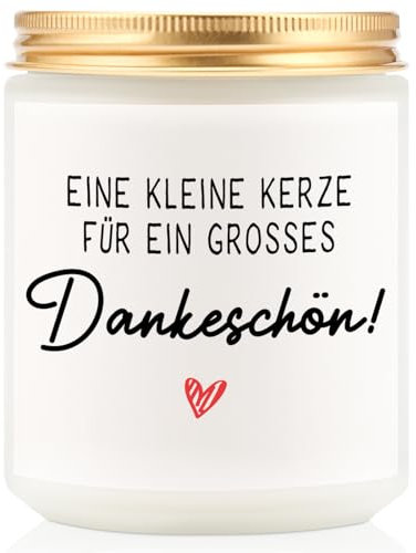 Dankeschön Geschenke, CadeauJoie Danke Geschenk für Frauen, Lavendel Duftkerzen Danke Geburtstag Geschenk für Freundin Kollegin Mama Oma Papa Lehrerin Erzieherin Abschiedsgeschenk Kollegin kollegen