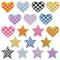 Attuslla 18 Stück Applikationen Patches Kariertes Patches zum Aufbügeln Patch Sticker für Kleidung, Jacken, Rucksäcke, Jeans, Applique DIY Accessoire