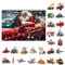 Adventskalender 2024 Weihnachten Thema Auto - 24 Tage Thema Lkw-Spielzeug Weihnachts Countdown Kalender Ornament, 2D Acryl Anhänger, Thema Auto Lkw-figuren Ornamente Für Junge Mädchen