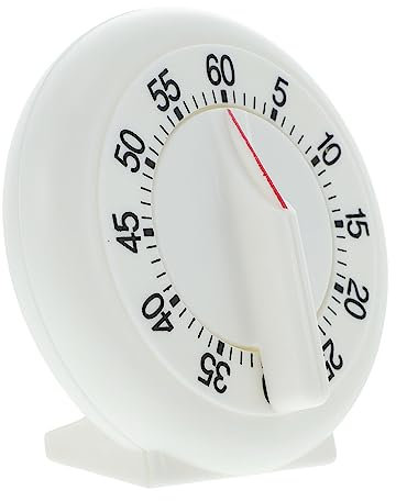 PRETYZOOM Timer magnetische Uhr Stechuhren Wecker mechanische Zeitschaltuhr Eieruhr für die Küche manuelle zeitschaltuhr zeitmanagement Zeitverwaltung Küchenuhr manuelle Eieruhr Plastik Weiß