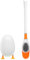BDKMMS Diving Duck Toilet Brush, Silicone with Storage Base, Long Handled, Multi-angle Cleaning, Orange